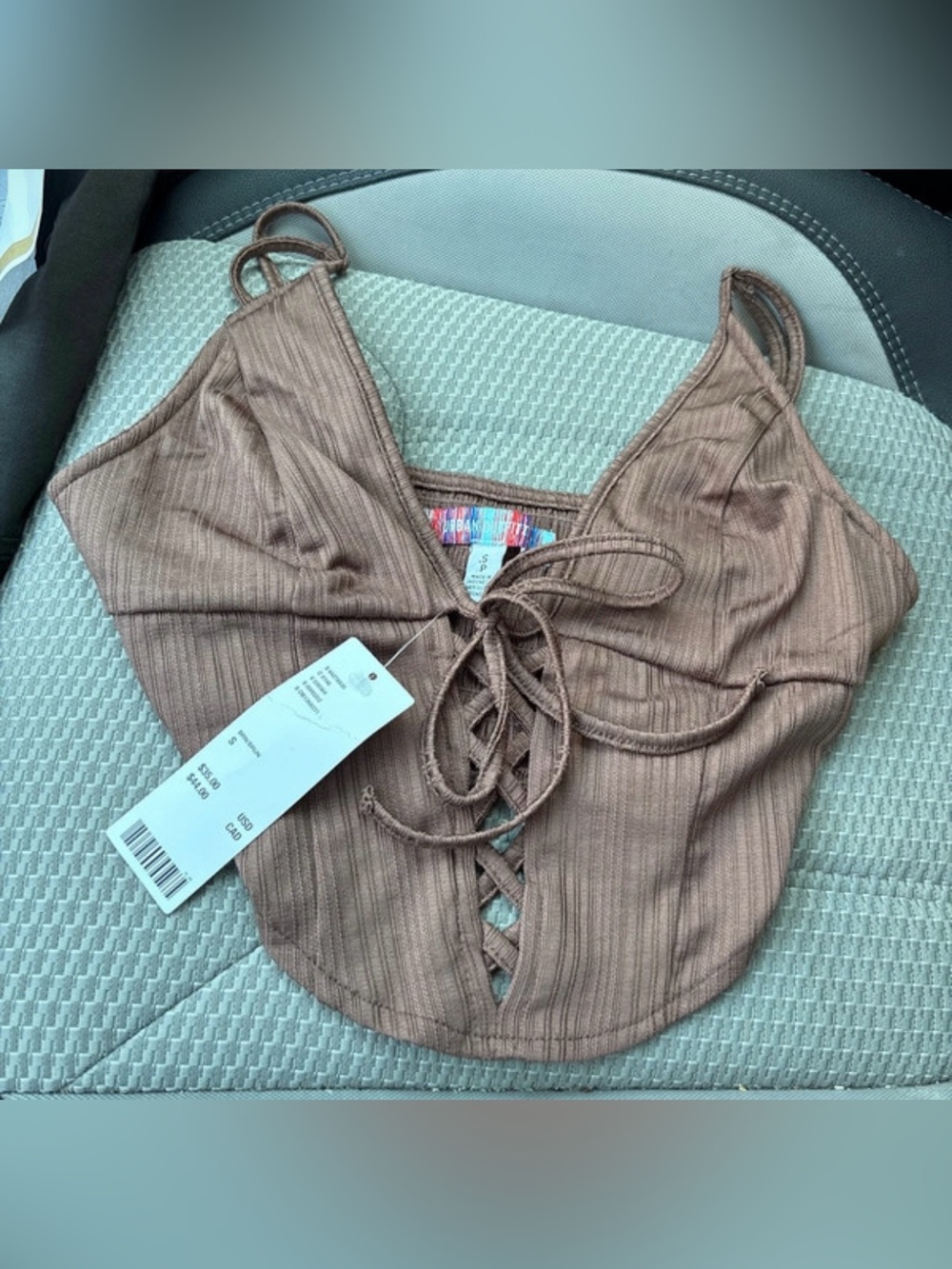 Urban Outfitters Brown Crop Top